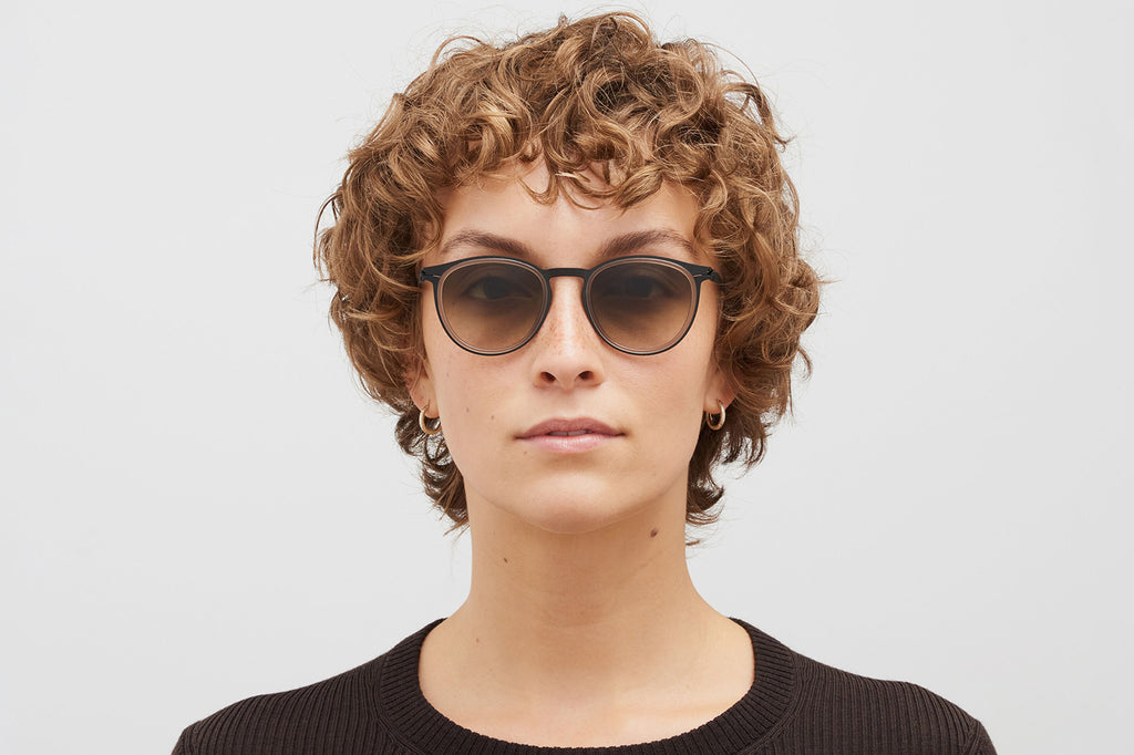 MYKITA® - Siwa Sunglasses Black/Taupe with Raw Brown Gradient Lenses