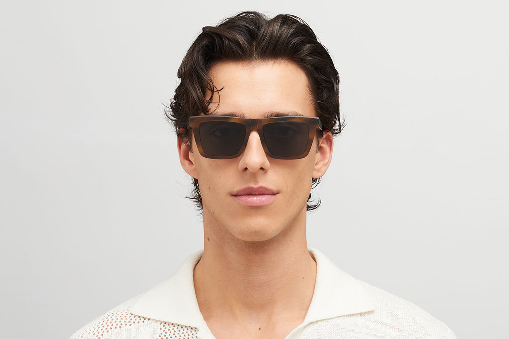 MYKITA® - Lome Sunglasses Chilled Raw Galapagos with Dark Grey Solid Lenses