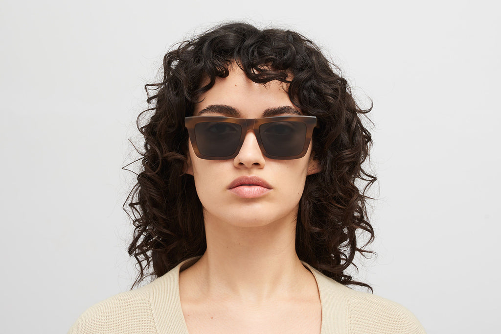 MYKITA® - Lome Sunglasses Chilled Raw Galapagos with Dark Grey Solid Lenses