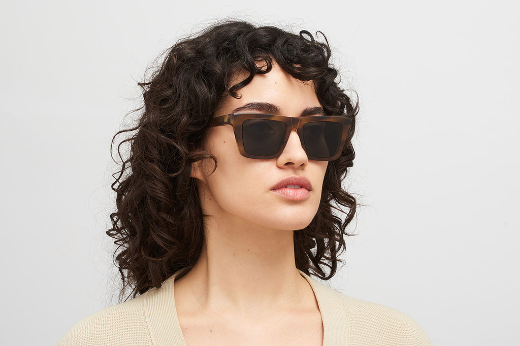 MYKITA® - Lome Sunglasses Chilled Raw Galapagos with Dark Grey Solid Lenses