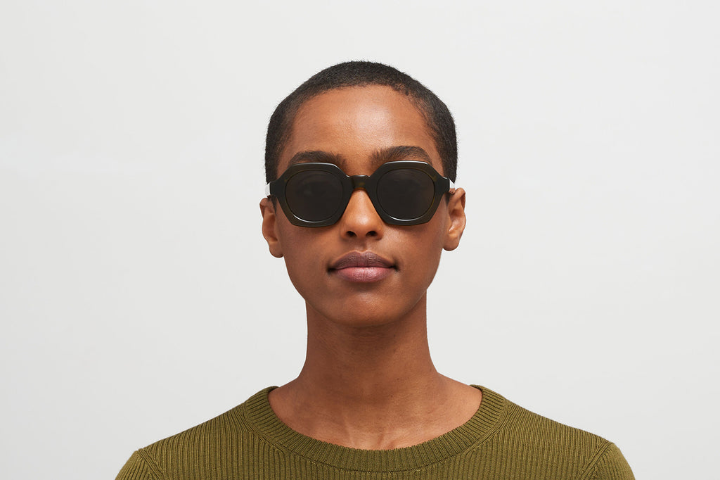 MYKITA® - Teshi Sunglasses Peridot with Raw Green Solid Lenses