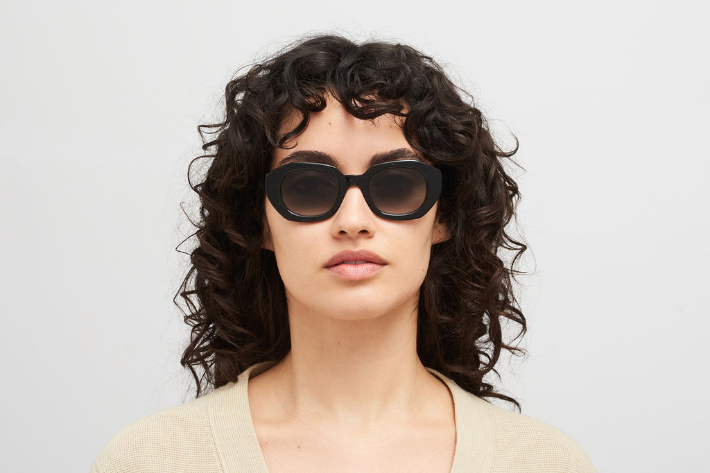 MYKITA® - Satin Sunglasses Black Havana with Raw Black Gradient Lenses