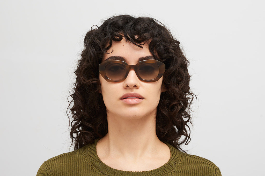 MYKITA® - Satin Sunglasses Galapagos with Raw Brown Gradient Lenses