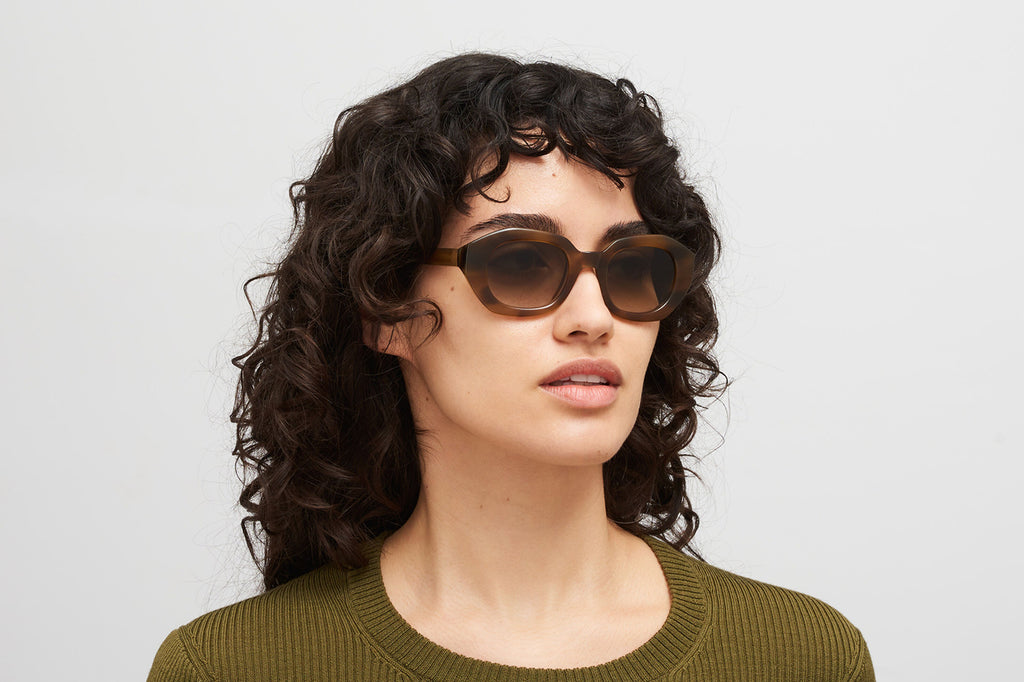 MYKITA® - Satin Sunglasses Galapagos with Raw Brown Gradient Lenses