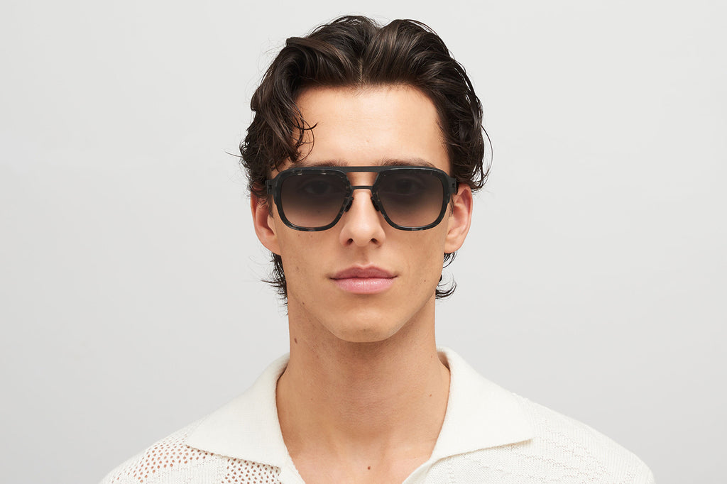 MYKITA® - Knox Sunglasses Black/Black Havana with Raw Black Gradient Lenses