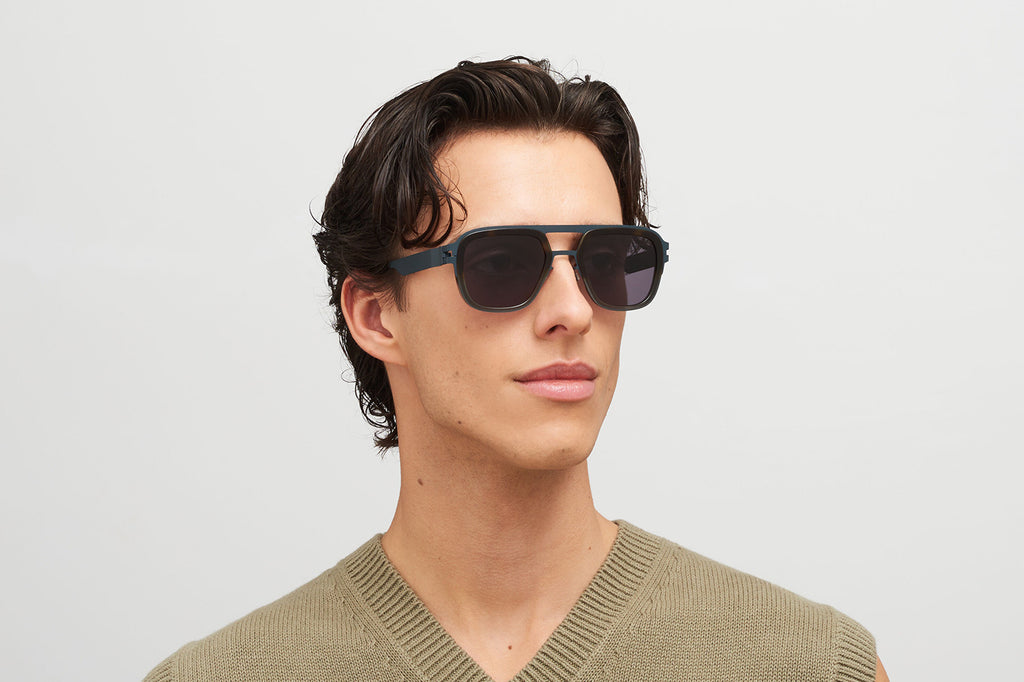 MYKITA® - Knox Sunglasses Indigo/Santiago Gradient with Cool Grey Solid Lenses