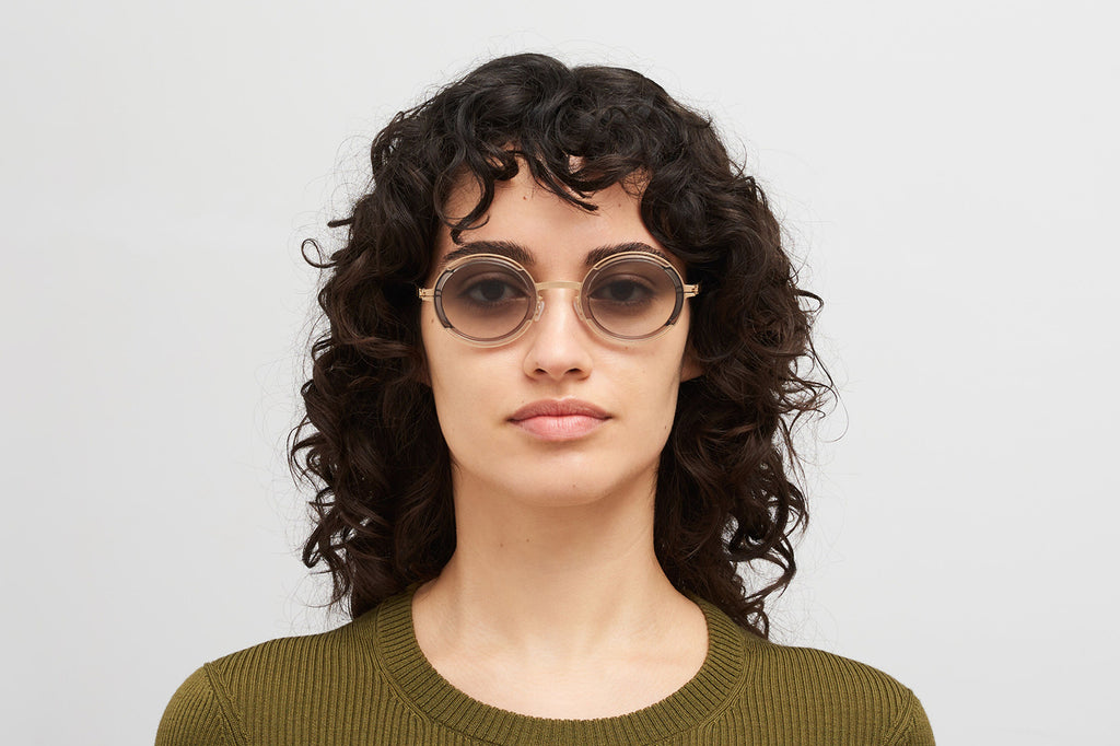 MYKITA® - Pearl Sunglasses Champagne Gold/Clear Ash with Original Grey Gradient Lenses