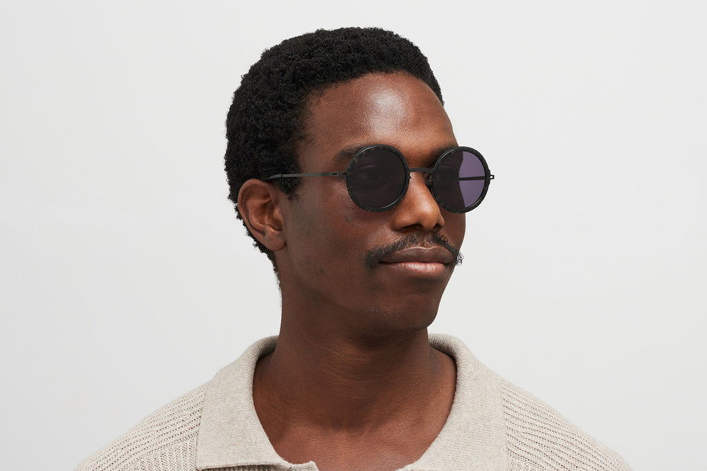 MYKITA® - Monroe Sunglasses Black/Antigua with Cool Grey Solid Lenses