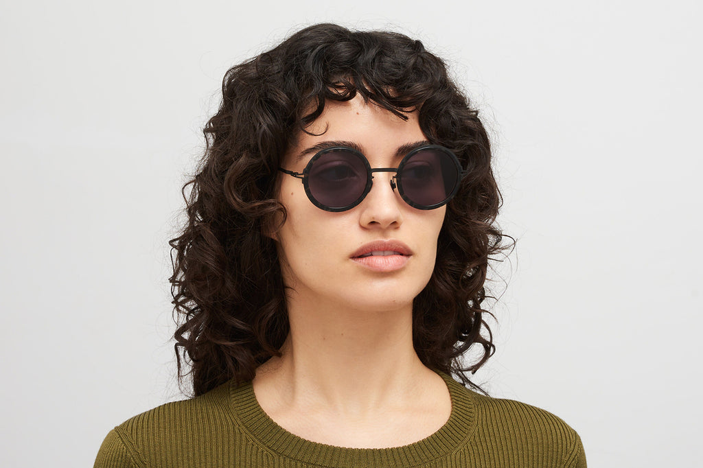 MYKITA® - Monroe Sunglasses Black/Antigua with Cool Grey Solid Lenses