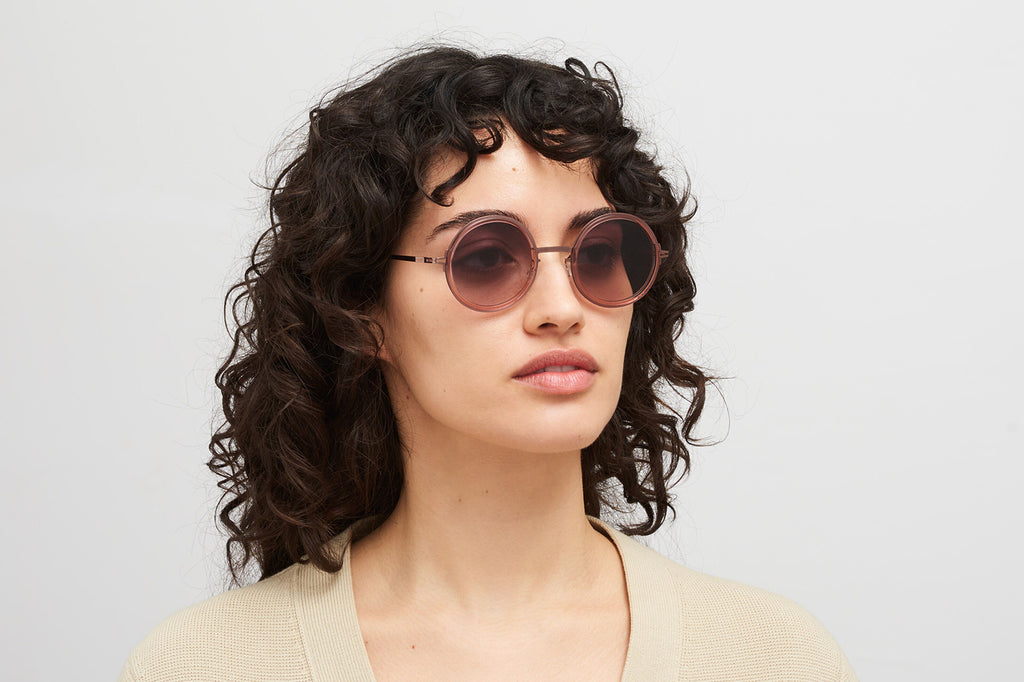 MYKITA® - Monroe Sunglasses Purple Bronze/Melrose with Cedar Brown Gradient Lenses