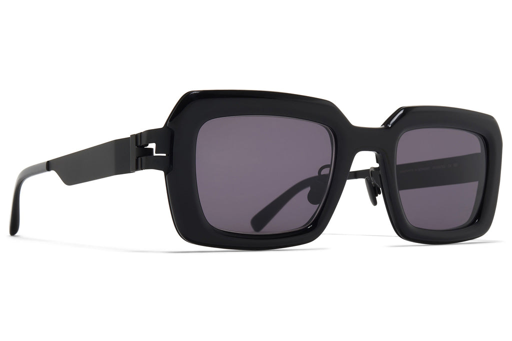 MYKITA® - Una Sunglasses Black/Black with Cool Grey Solid Lenses