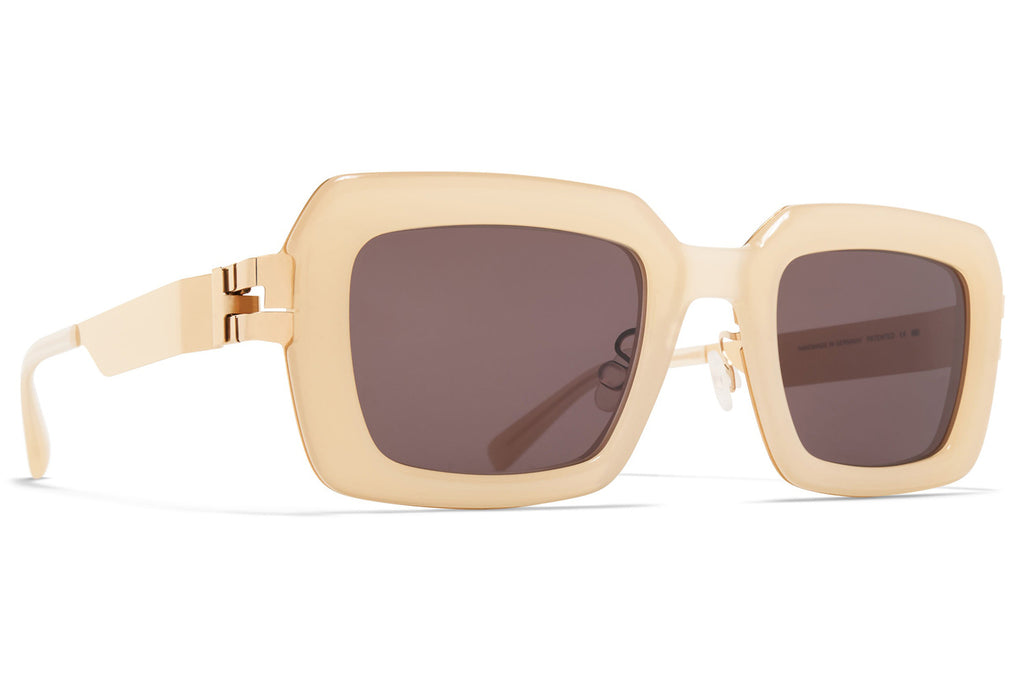 MYKITA® - Una Sunglasses Champagne Gold/Blonde with Brown Solid Lenses