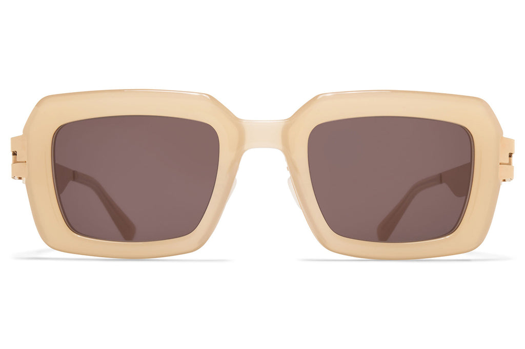 MYKITA® - Una Sunglasses Champagne Gold/Blonde with Brown Solid Lenses