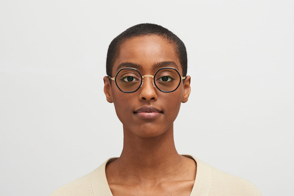 MYKITA® - Alya Eyeglasses Glossy Gold/Milky Indigo