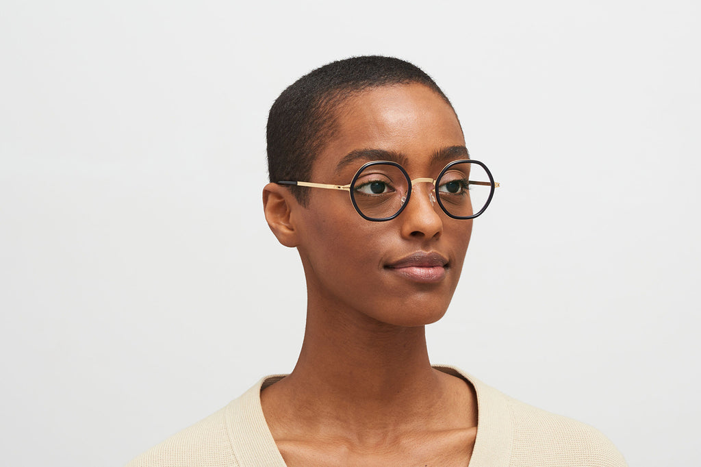 MYKITA® - Alya Eyeglasses Glossy Gold/Milky Indigo