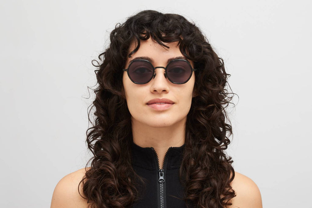 MYKITA® - Alya Sunglasses Black/Antigua with Cool Grey Solid Lenses 