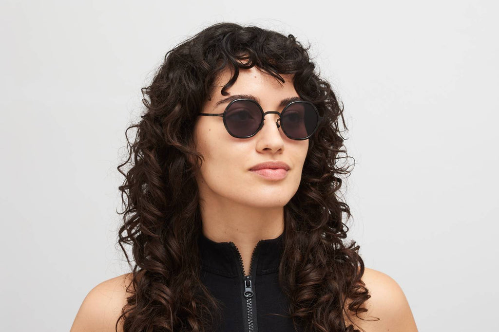 MYKITA® - Alya Sunglasses Black/Antigua with Cool Grey Solid Lenses 