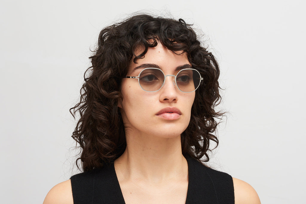 MYKITA - Santana Sunglasses Shiny Silver with Grey Gradient Lenses