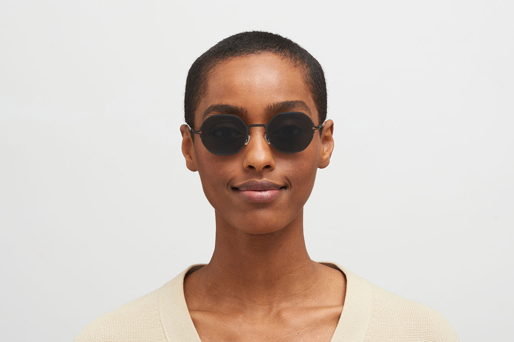 MYKITA - Santana Sunglasses Black with Dark Grey Solid Lenses