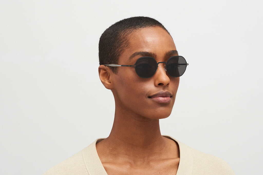 MYKITA - Santana Sunglasses Black with Dark Grey Solid Lenses