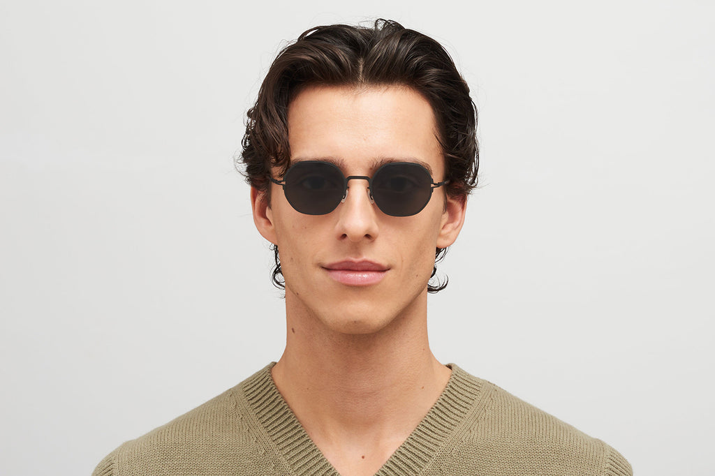 MYKITA - Santana Sunglasses Black with Dark Grey Solid Lenses