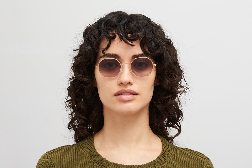 MYKITA - Santana Sunglasses Champagne Gold with Cedar Brown Gradient Lenses