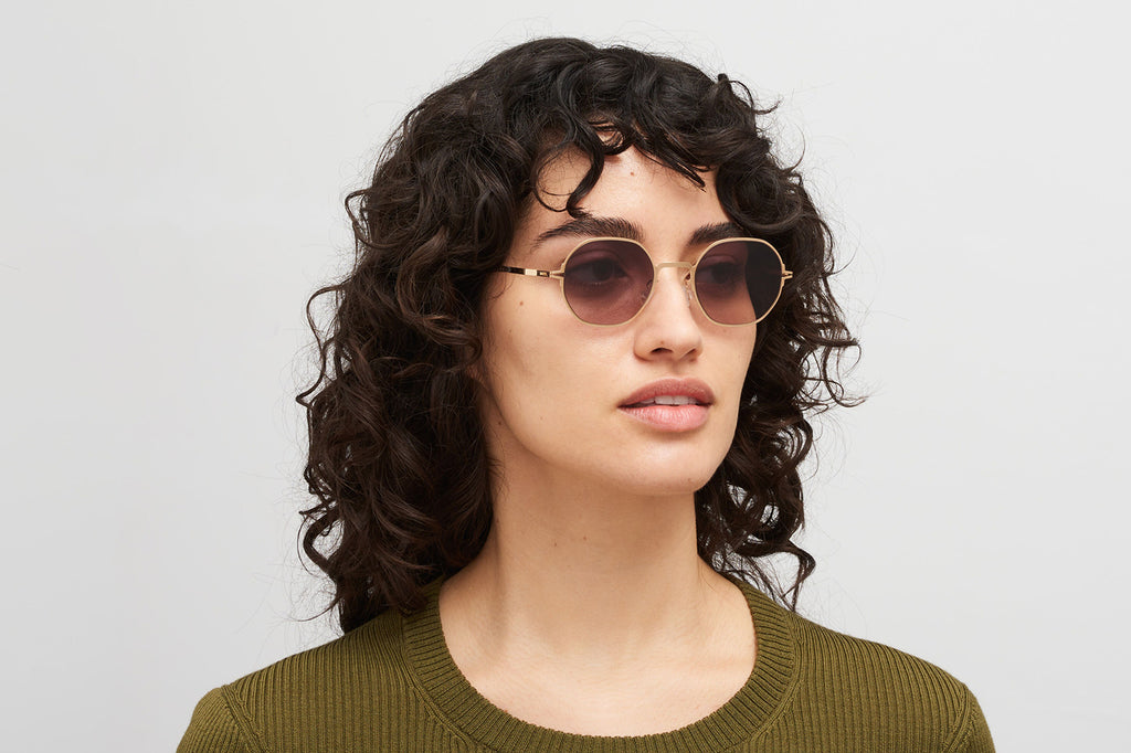 MYKITA - Santana Sunglasses Champagne Gold with Cedar Brown Gradient Lenses