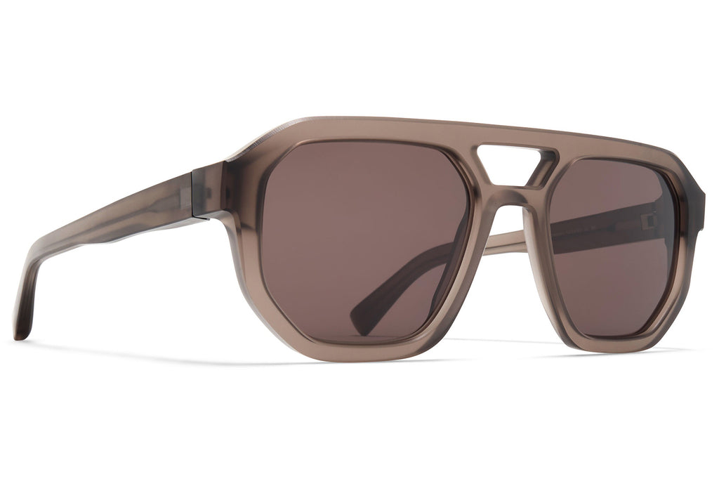 MYKITA® - Amare Sunglasses Chilled Raw Clear Ash/Silver with Brown Solid Lenses