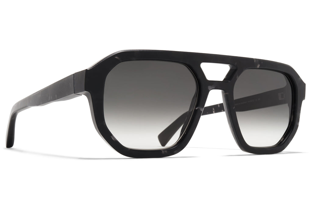 MYKITA® - Amare Sunglasses Chilled Raw Black Havana/Silver with Raw Black Gradient Lenses