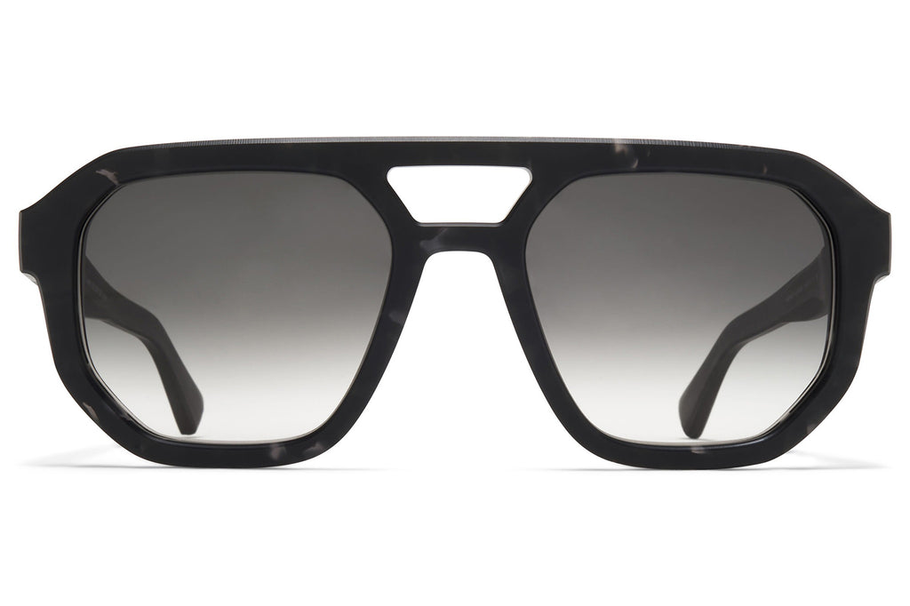 MYKITA® - Amare Sunglasses Chilled Raw Black Havana/Silver with Raw Black Gradient Lenses