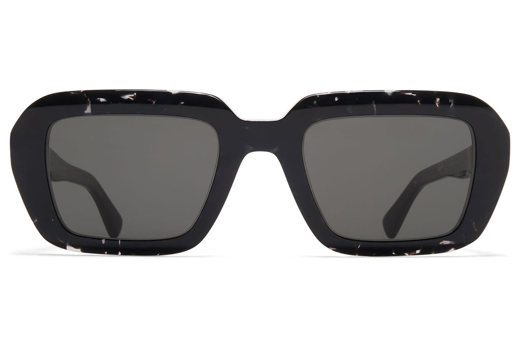 MYKITA® - Nima Sunglasses Black Havana/Shiny Silver with Dark Grey Solid Lenses