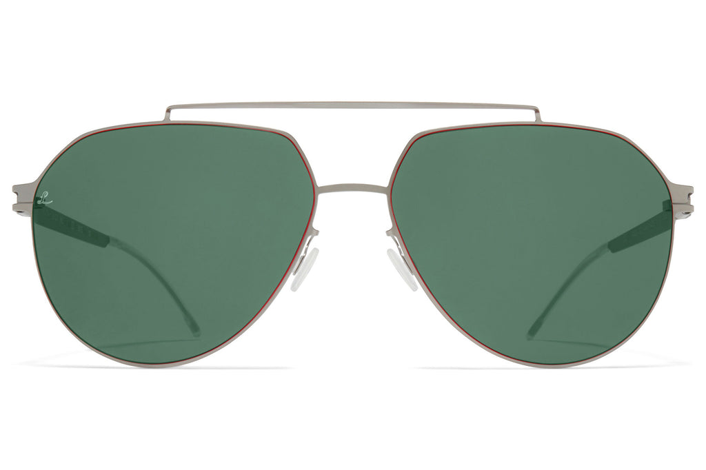 MYKITA | Leica - ML13 Sunglasses Matte Silver with Leica Green 85 Solid Lenses