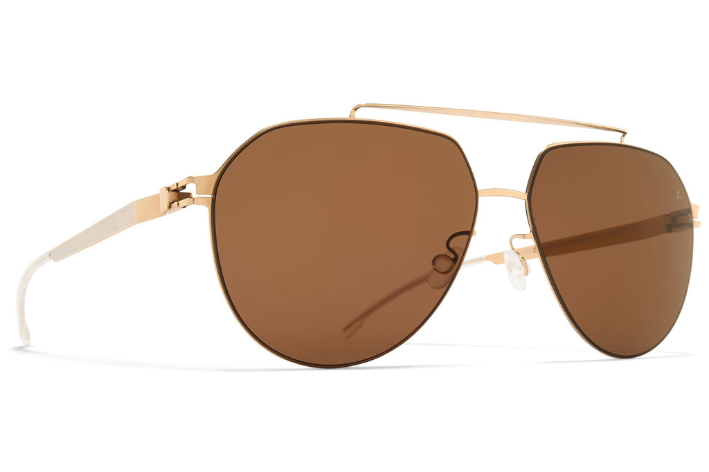 MYKITA | Leica - ML13 Sunglasses Light Champagne Gold with Leica Brown 85 Solid Lenses