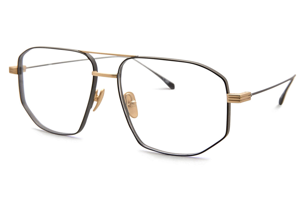 Kaleos Eyehunters - Tassone Eyeglasses Matte Black/Gold