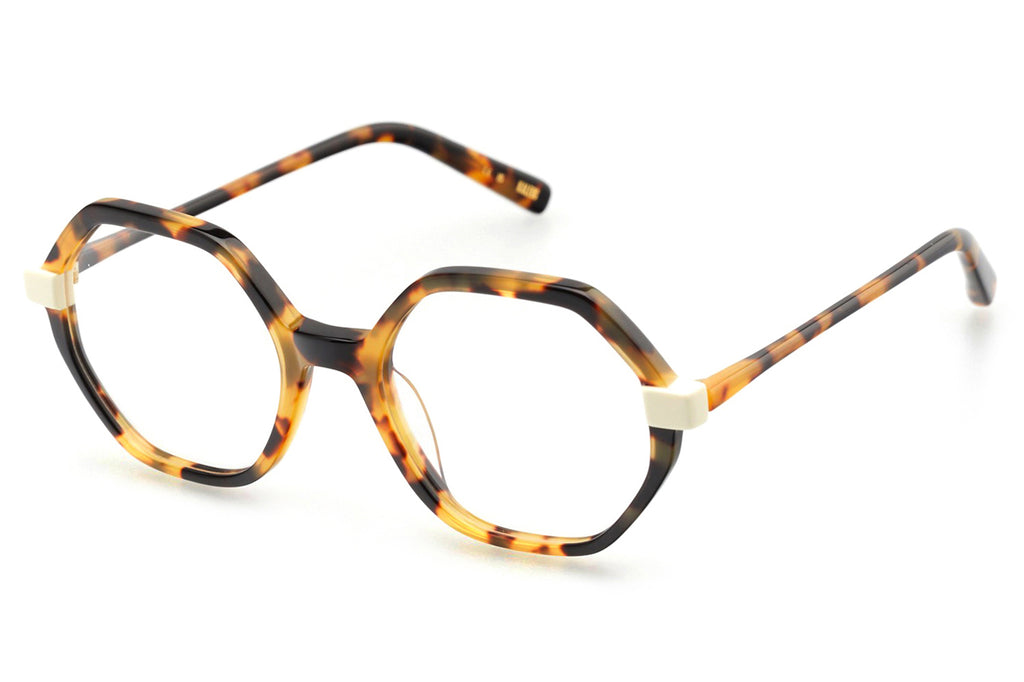 Kaleos Eyehunters - Vaughan Eyeglasses Brown Tortoise/White