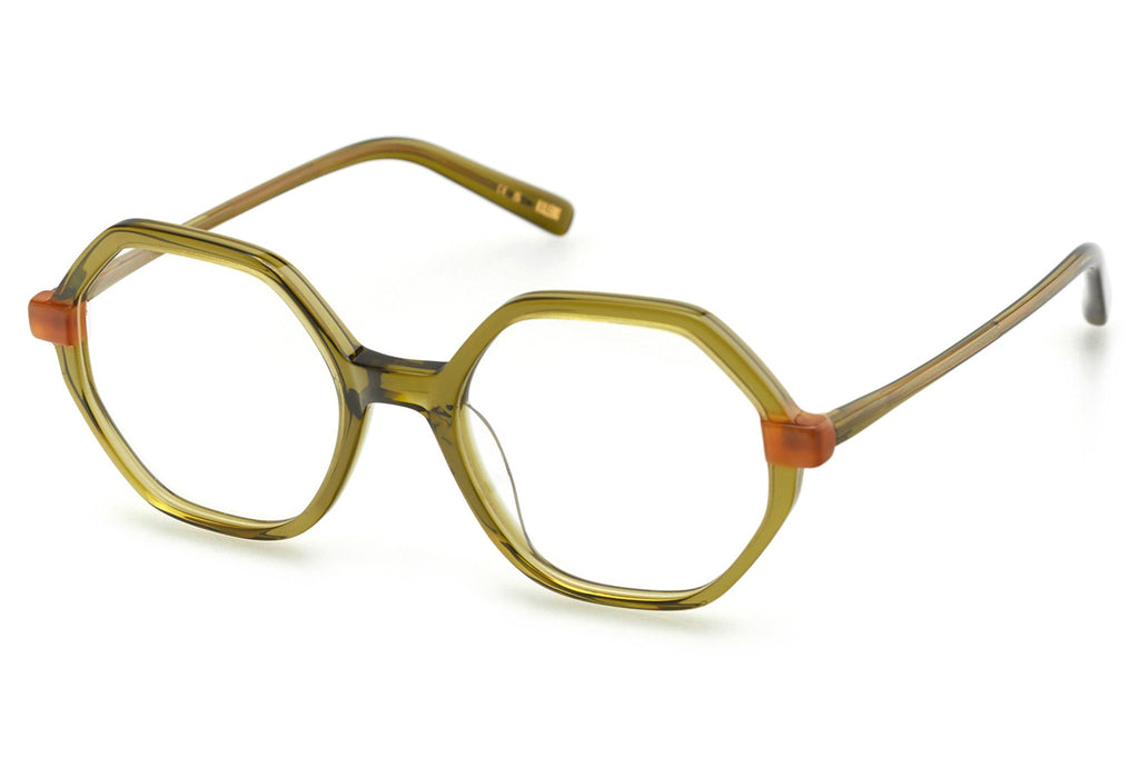 Kaleos Eyehunters - Vaughan Eyeglasses Transparent Olive Green/Honey