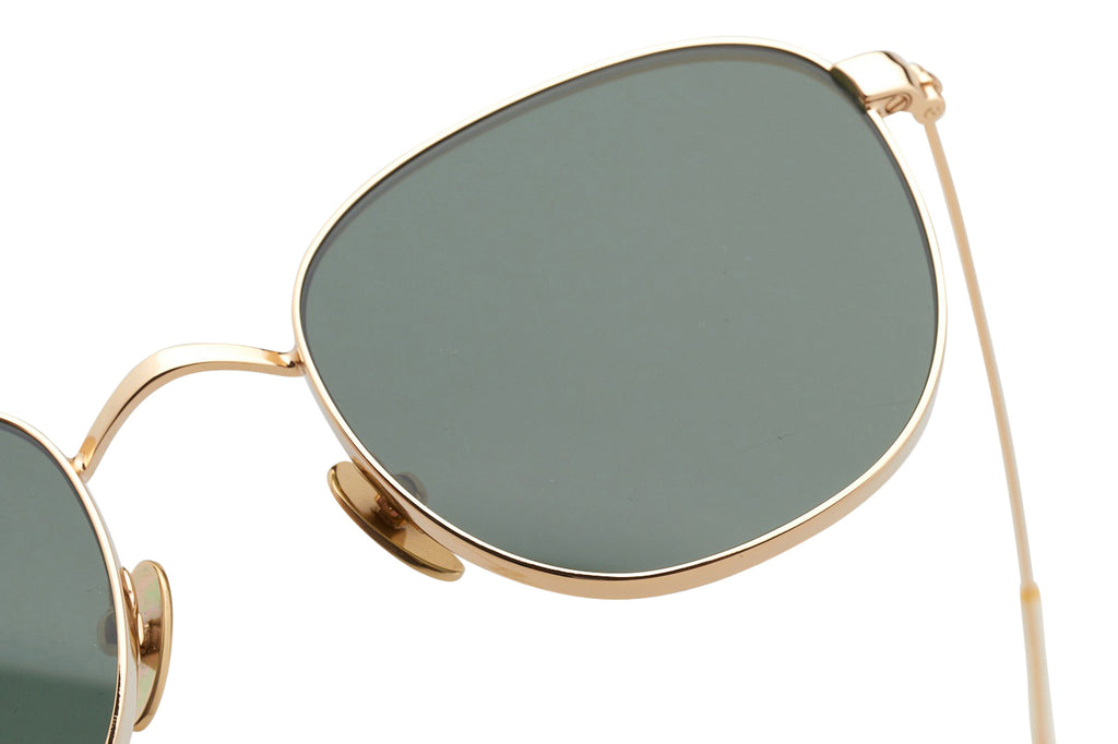 Kaleos Eyehunters - Bergerac Sunglasses Gold with Mineral Green Gradient Lenses