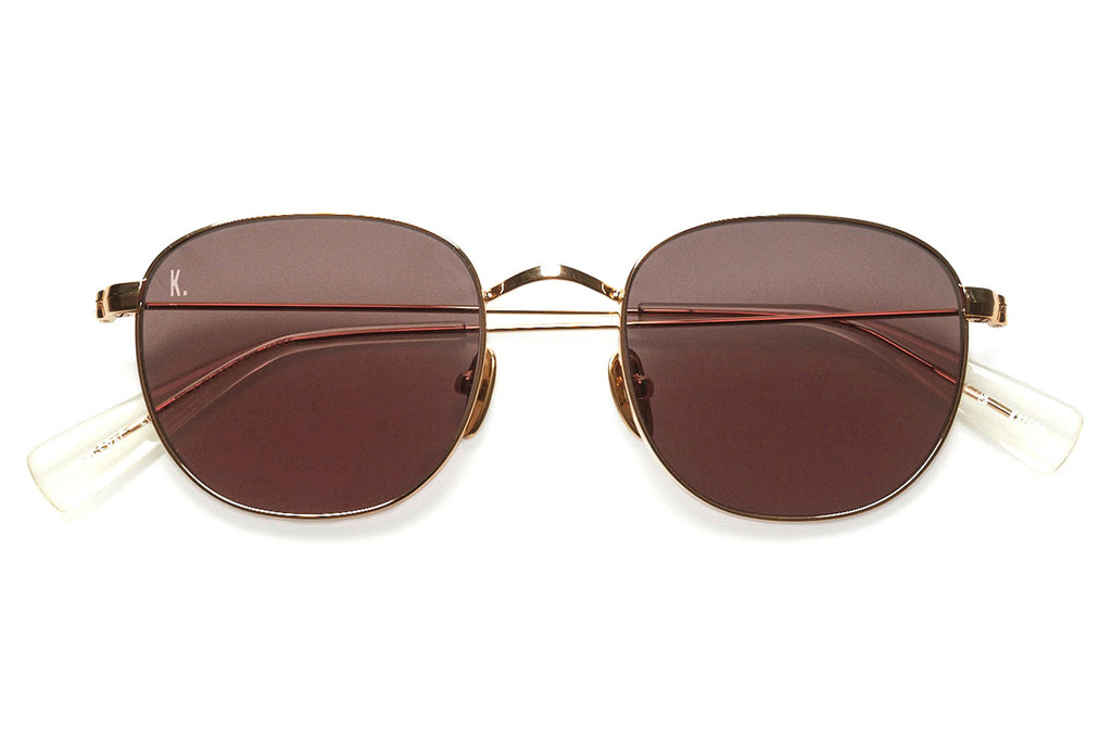 Kaleos Eyehunters - Bergerac Sunglasses Gold with Brown Lenses