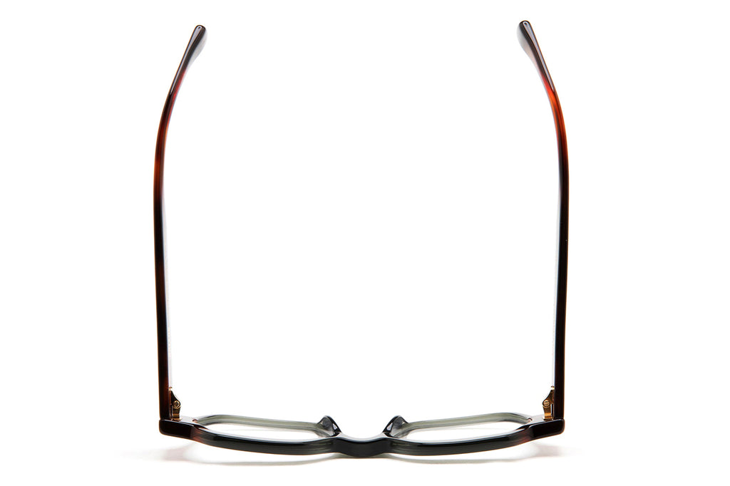 Kaleos Eyehunters - Reggiani Eyeglasses Transparent Dark Green/Red Tortoise