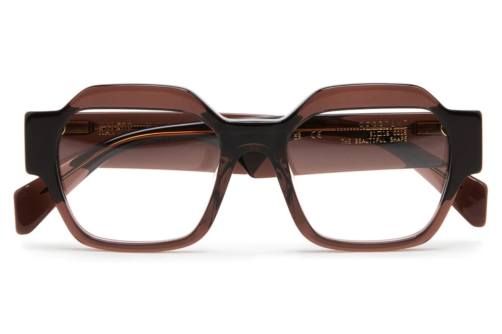 Kaleos Eyehunters - Reggiani Eyeglasses Transparent Dark Green/Opaque Dark Brown