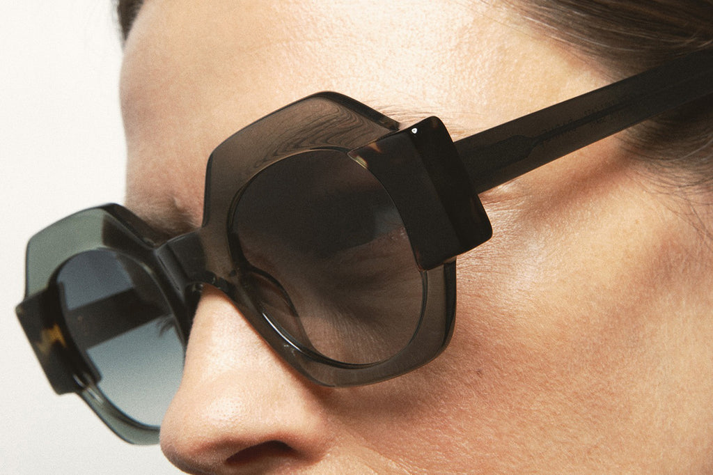 Kaleos Eyehunters - Darnell Sunglasses Transparent Grey/Dark Brown Tortoise