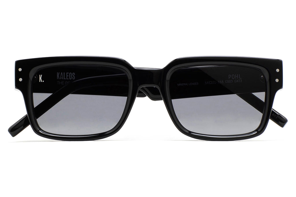 Kaleos Eyehunters - Pohl Sunglasses Black with Green Mineral Lenses