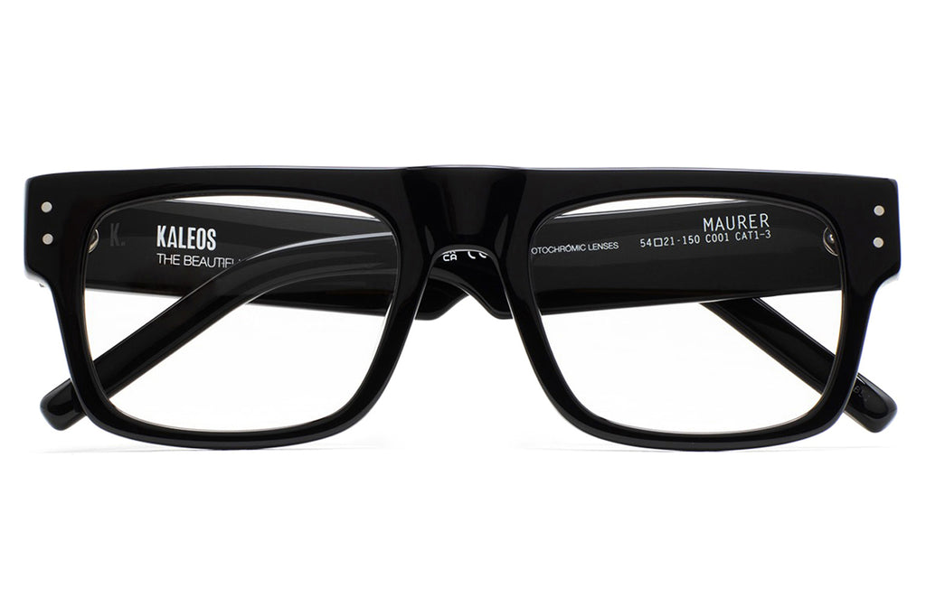 Kaleos Eyehunters - Maurer Sunglasses Black with Gray Photochromic Lenses