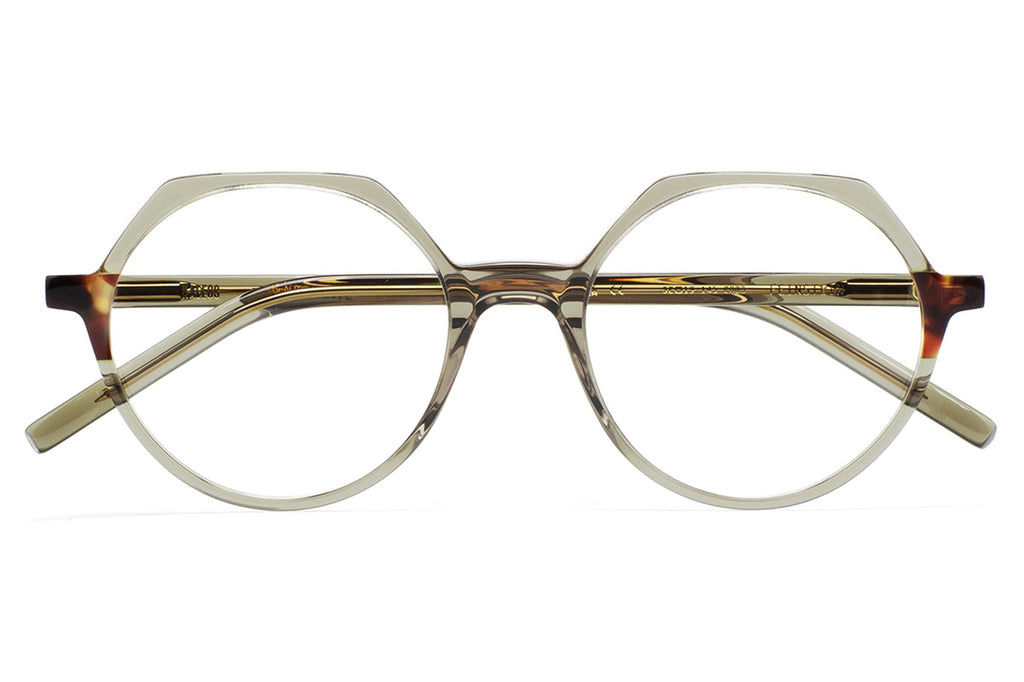 Kaleos Eyehunters - Feinstein Eyeglasses Transparent Olive Green/Brown Tortoise