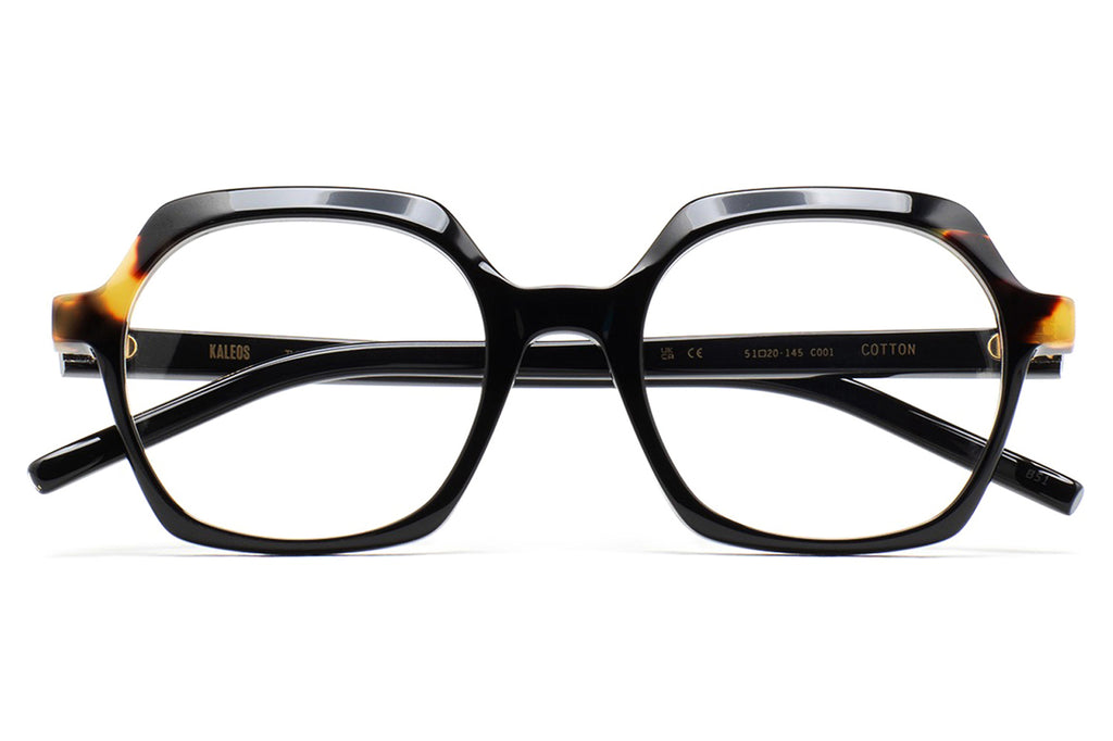 Kaleos Eyehunters - Cotton Eyeglasses Black/Brown Tortoise