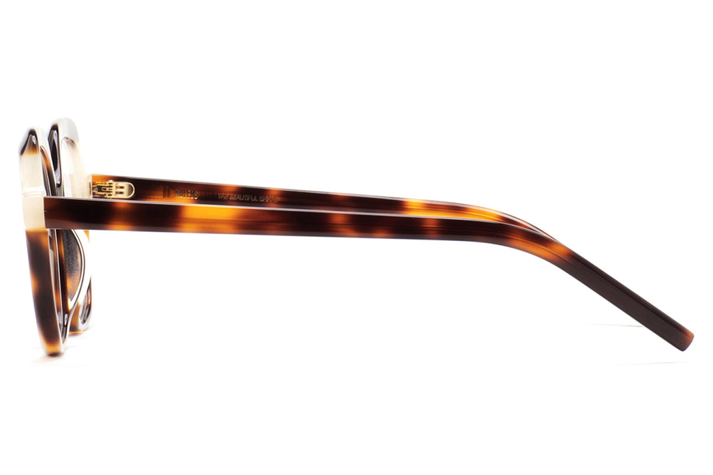 Kaleos Eyehunters - Cotton Eyeglasses Brown Tortoise/Translucent Beige