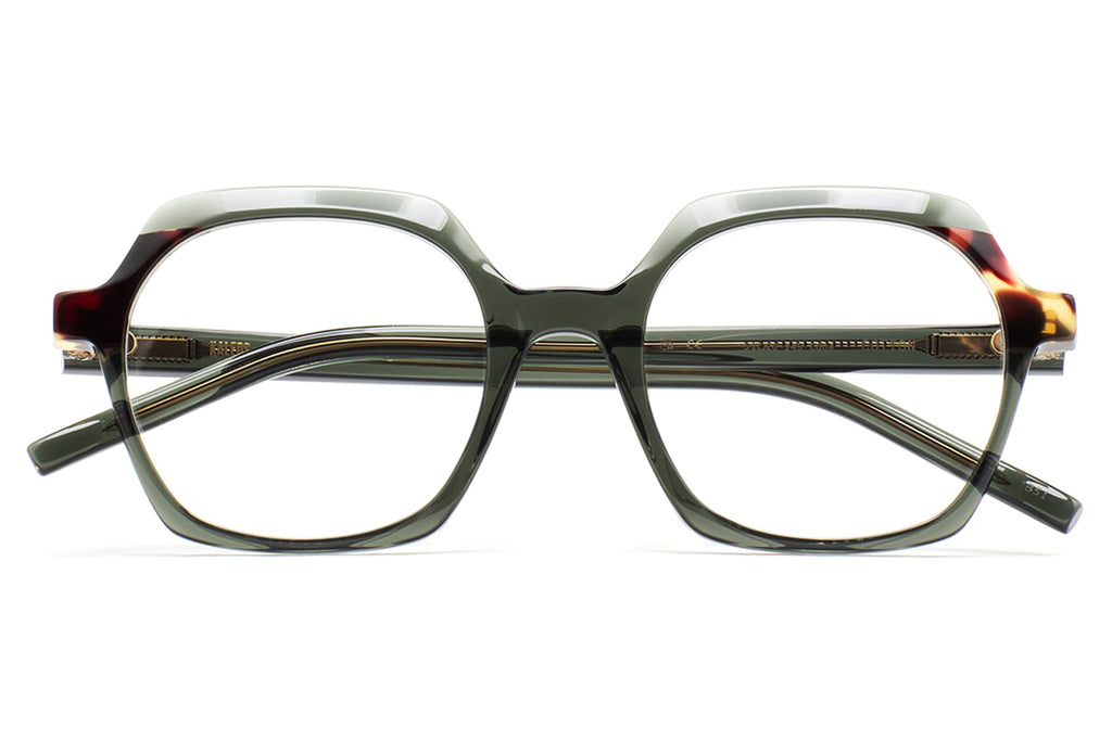 Kaleos Eyehunters - Cotton Eyeglasses Transparent Greyish Green/Brown Tortoise