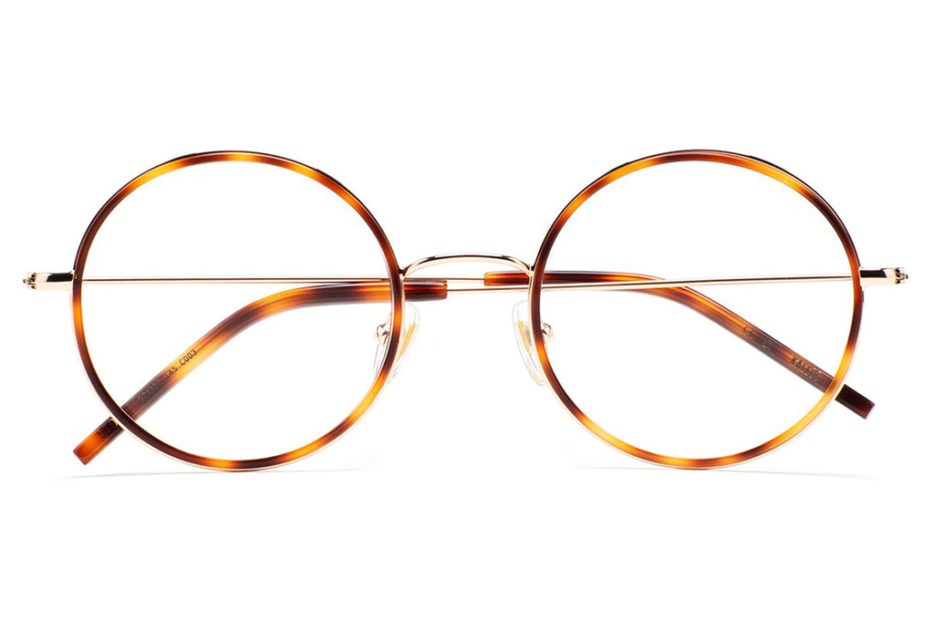 Kaleos Eyehunters - Stoll Eyeglasses Dark Brown Tortoise/Gold