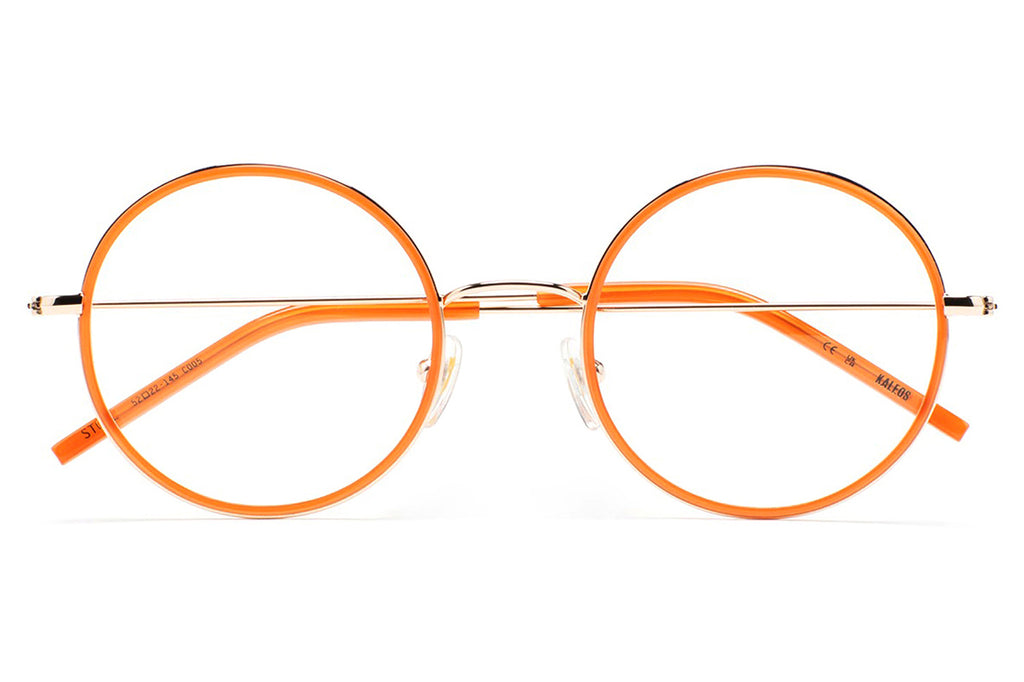 Kaleos Eyehunters - Stoll Eyeglasses Gold/Translucent Orange