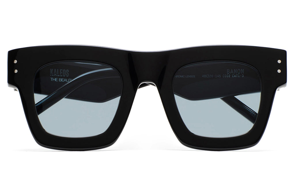 Kaleos Eyehunters - Banon Sunglasses Black with Blue Photochromic Lenses